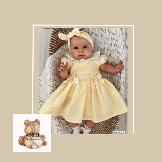 Yellow Frilled Bow Dress